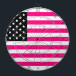 pink american flag dartboard<br><div class="desc">"pink american flag"murica, merica, "american flag", "pink flag", "pink black white", america, patriotic, girly, "hot pink", neon, flag,  hipster</div>