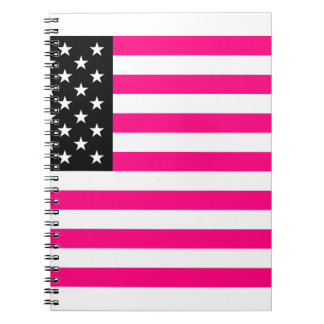 pink american flag notebook
