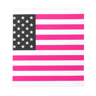 pink american flag notepad