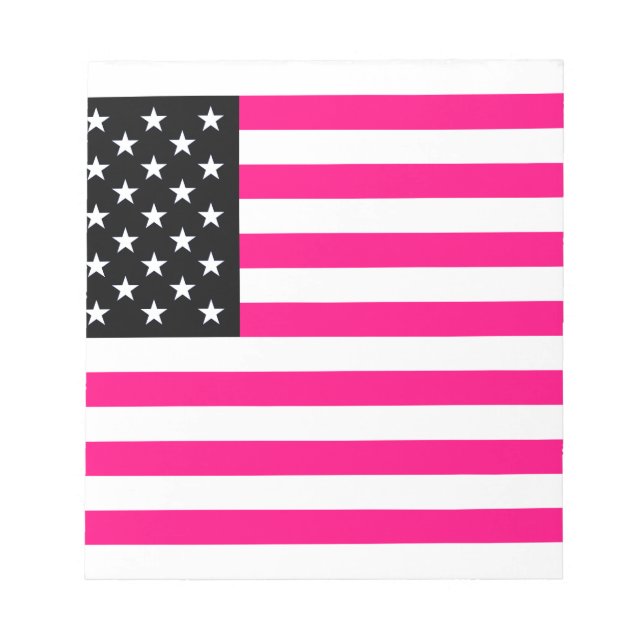 pink american flag notepad (Front)