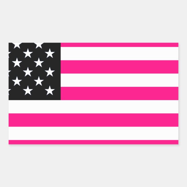 pink american flag sticker (Front)