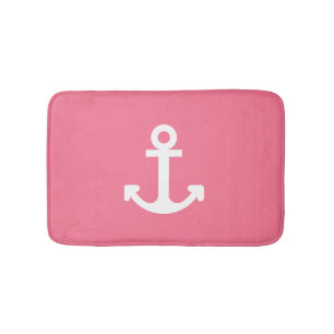 Pink Anchor Bath Mat