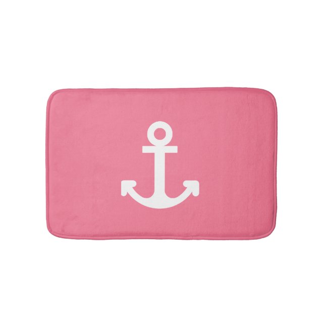 Pink Anchor Bath Mat (Front)