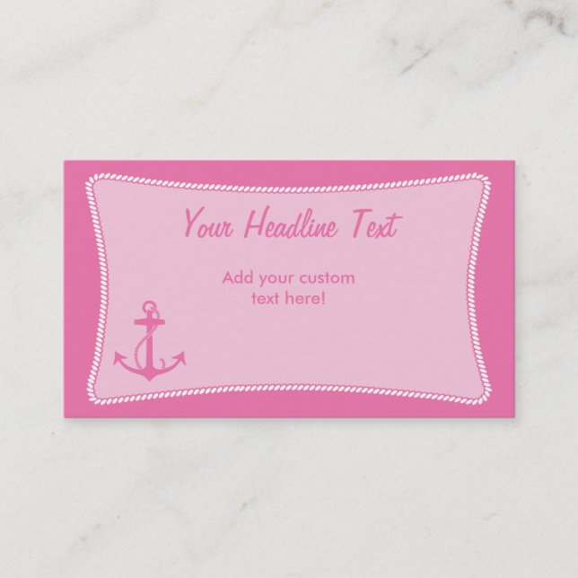 Pink Anchor Business Card (Front)