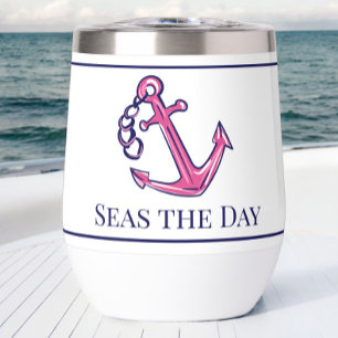 Pink Anchor Custom Boat Name Nautical