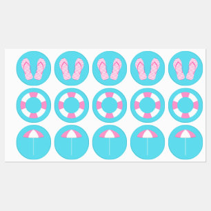 Pink and Aqua Beach Birthday Party Decorations