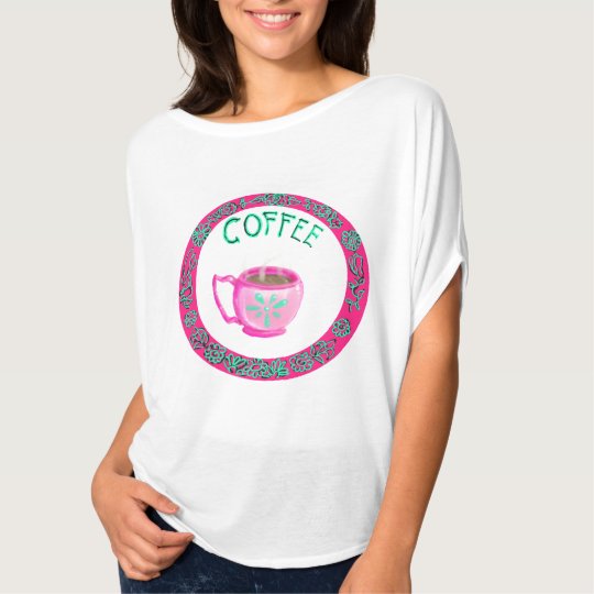 Pink and Aqua Coffee Mug Loose-Fit T-Shirt