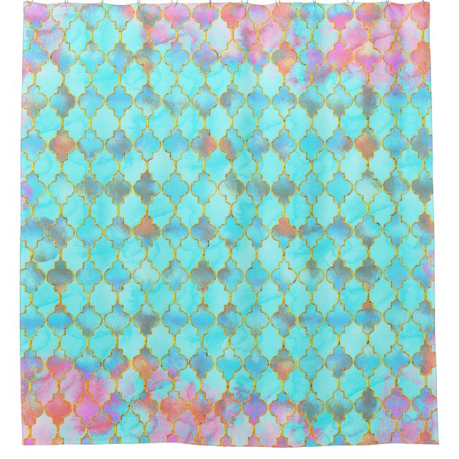 Pink and Aqua Maroccan pattern (Front)