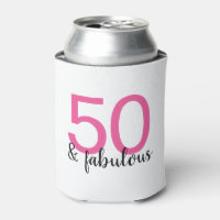 Pink and Black 50 and Fabulous Birthday