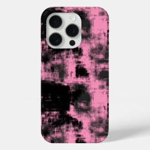 pink and black abstract iPhone 15 pro case