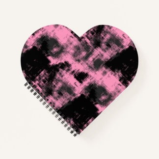 pink and black abstract notebook