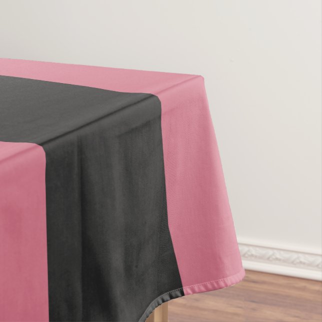 pink and black abstract tablecloth (In Situ)