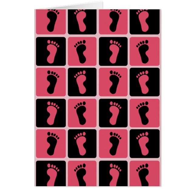 Pink and Black Baby Footprints (Front)