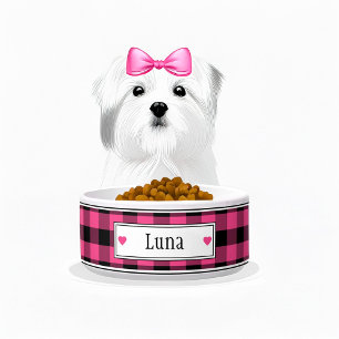 Pink and Black Buffalo Plaid Name