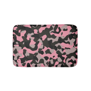 Pink and Black Camo Bath Mat