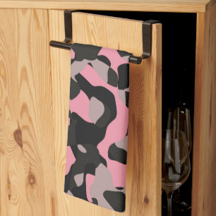 Pink and Black Camo    Kitchen Towel