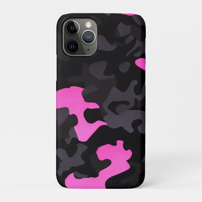 Pink and Black Camouflage Case-Mate iPhone Case (Back)