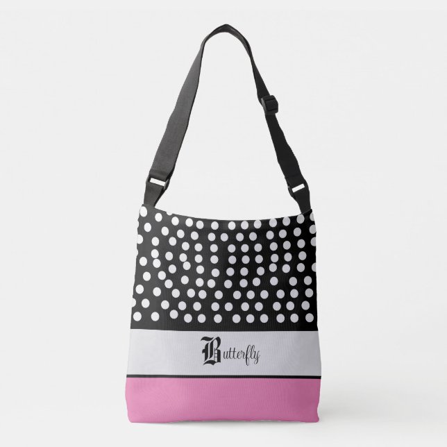 Pink And Black Crossbody Bag (Front)