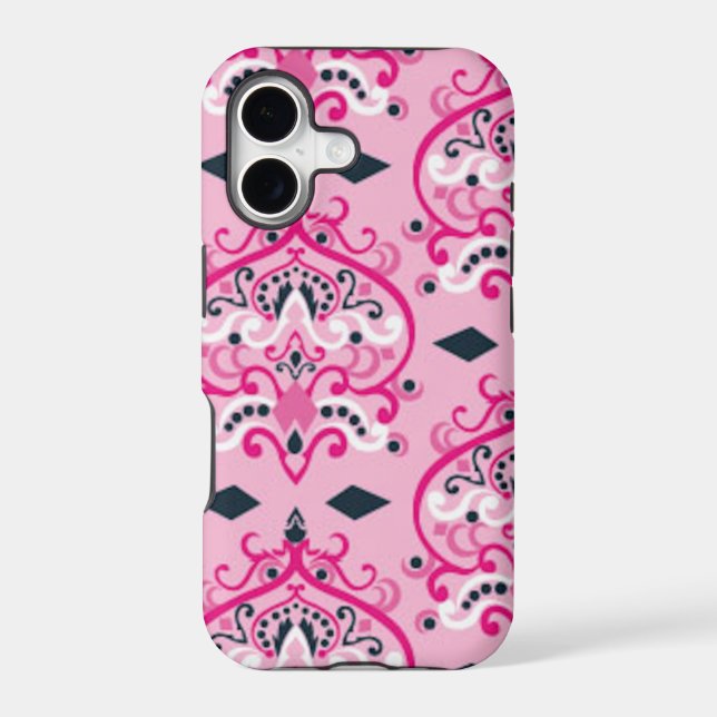 Pink and Black Damask (Back)