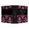 Pink and Black Damask Recipe Cook Book Binder