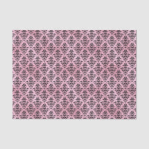 Pink and Black Damask Tissue Paper