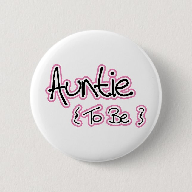 Pink and Black Design for Aunts 2 Inch Round Button (Front)