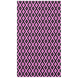 Pink and black diamond pattern tablecloth