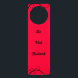 Pink and Black Do not disturb sign<br><div class="desc">Celebrate your honeymoon with this romantic pink do not disturb doorhanger.  Featuring a hot pink background,  "Do Not Disturb" is written in contrasting black font.  Purchase yours today!</div>