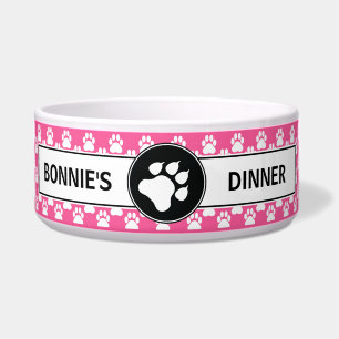 Pink And Black Dog Paws With Custom Text