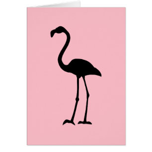 Pink and Black Flamingo