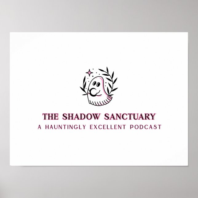Pink and Black Full Logo Poster (Front)
