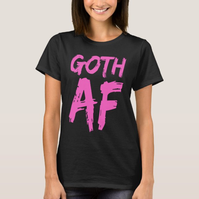 Pink and Black Goth Pastel Graphic T-Shirt (Front)