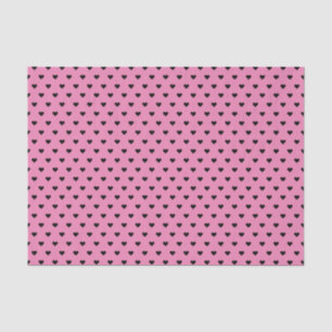 Pink and Black Hearts   Custom Wrapping Paper