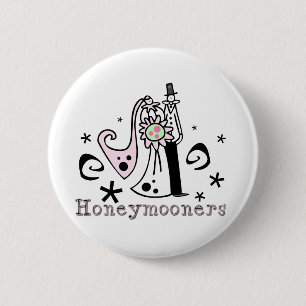 Pink and Black Honeymooners 2 Inch Round Button