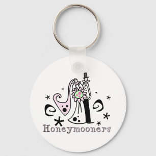 Pink and Black Honeymooners Keychain