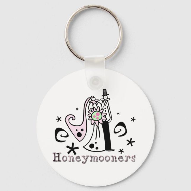 Pink and Black Honeymooners Keychain (Front)