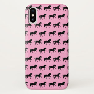 Pink and Black Horse Scarf Case-Mate iPhone Case
