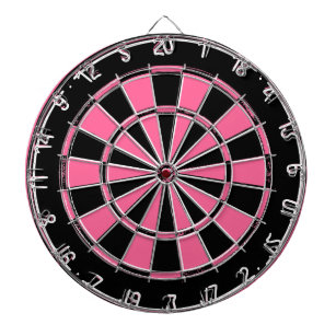 Pink and black ladies dartboard