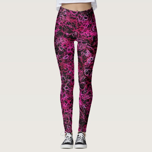 Pink and Black Leggings (Front)