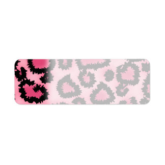 Pink and Black Leopard Print Pattern.