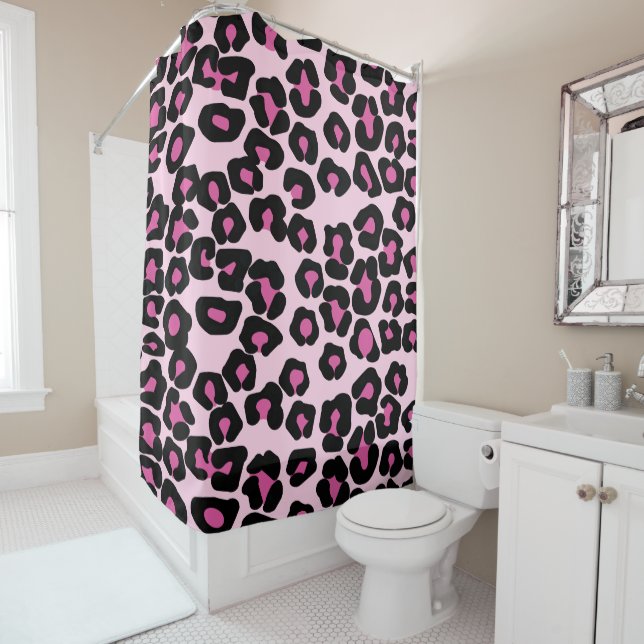 Pink and Black Leopard Print Pattern (In Situ)