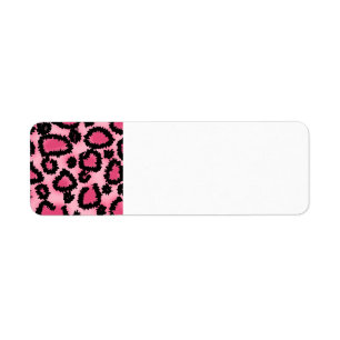 Pink and Black Leopard Print Pattern.