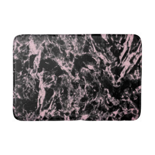 Pink and Black Marble Bath Mat