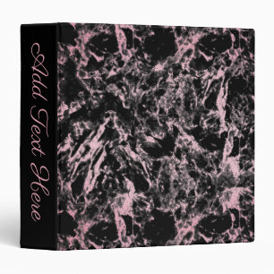 Pink and Black Marble  Binder
