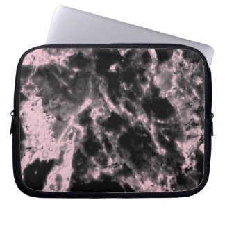 Pink and Black Marble  Laptop Sleeve