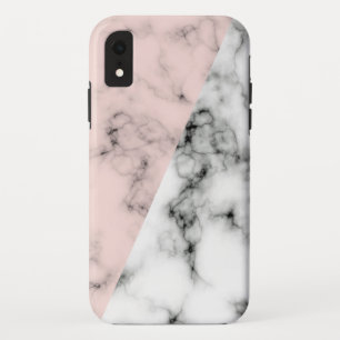 Pink and Black Marble Look Style iPhone Case