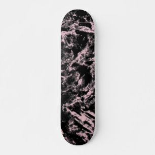 Pink and Black Marble  Skateboard