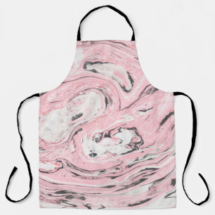 Pink and black marble texture. Modern abstract bac Apron