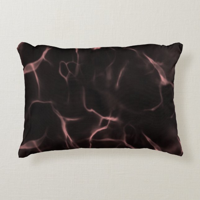 Pink and Black Marbled Theme Accent Pillow (Front)