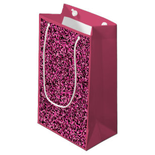 Pink And Black Mini Camouflage Small Gift Bag